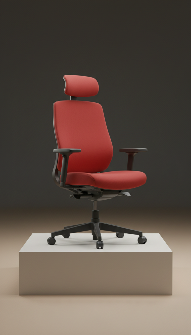 Task Chair in Signalrot mit Präzisionsmechanik