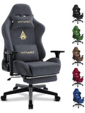 Luxurioser Gamingstuhl aus Wildlederimitat in Grau