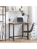 Hohenverstellbarer Holz Schreibtisch 80 x 50 x 77 cm mit Stahlgestell fur Buro und Homeoffice