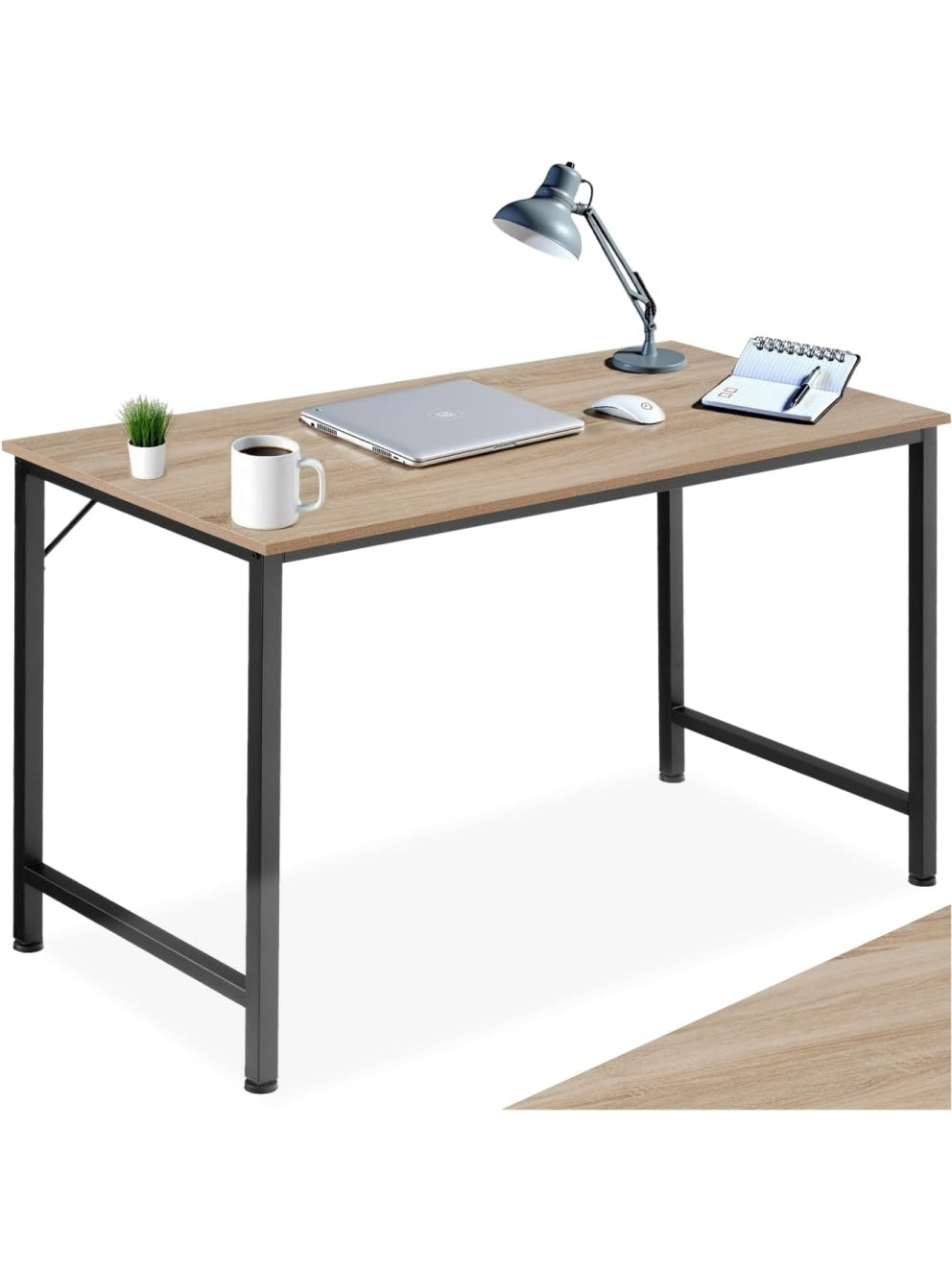 Industrie Schreibtisch 140 cm in Sonoma Eiche als Computer und Burotisch fur Homeoffice