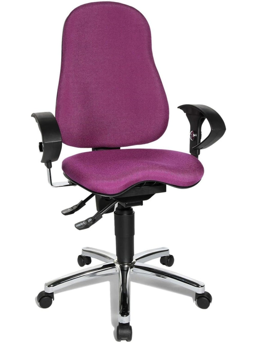 Ergonomischer Burostuhl mit komfortabler Sitzflache und hohenverstellbarem Design in Violett