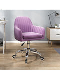 Ergonomischer Samt Burostuhl mit 360 Grad Drehfunktion hohenverstellbarer Sitzflache und gepolstertem Komfort fur Homeoffice und Schminktisch